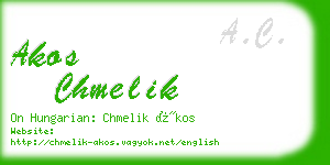 akos chmelik business card
